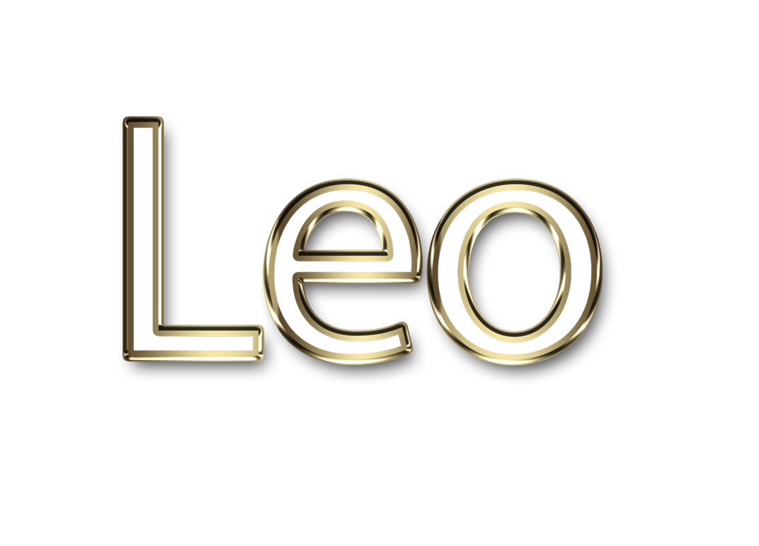 Leo png, word Leo png, Leo word png, Leo text png, Leo letters png, Leo word art typography PNG images, transparent png